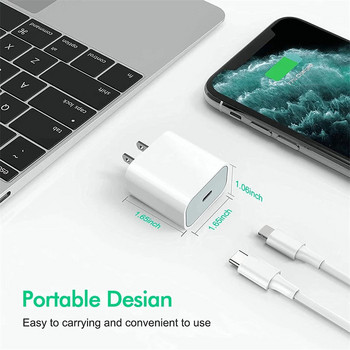 Φορτιστής προσαρμογέα ρεύματος Smart Phone PD USB-C 20W Fast Charger for iPad Pro mini Air iPhone 13 12 mini 11 Pro Max Xs X 8 US EU Plug