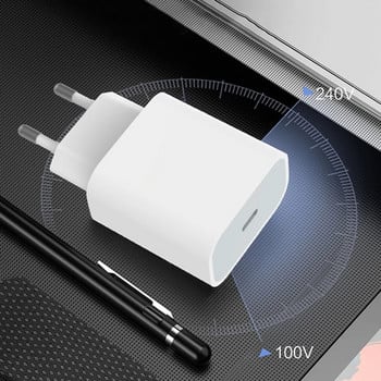 Φορτιστής προσαρμογέα ρεύματος Smart Phone PD USB-C 20W Fast Charger for iPad Pro mini Air iPhone 13 12 mini 11 Pro Max Xs X 8 US EU Plug