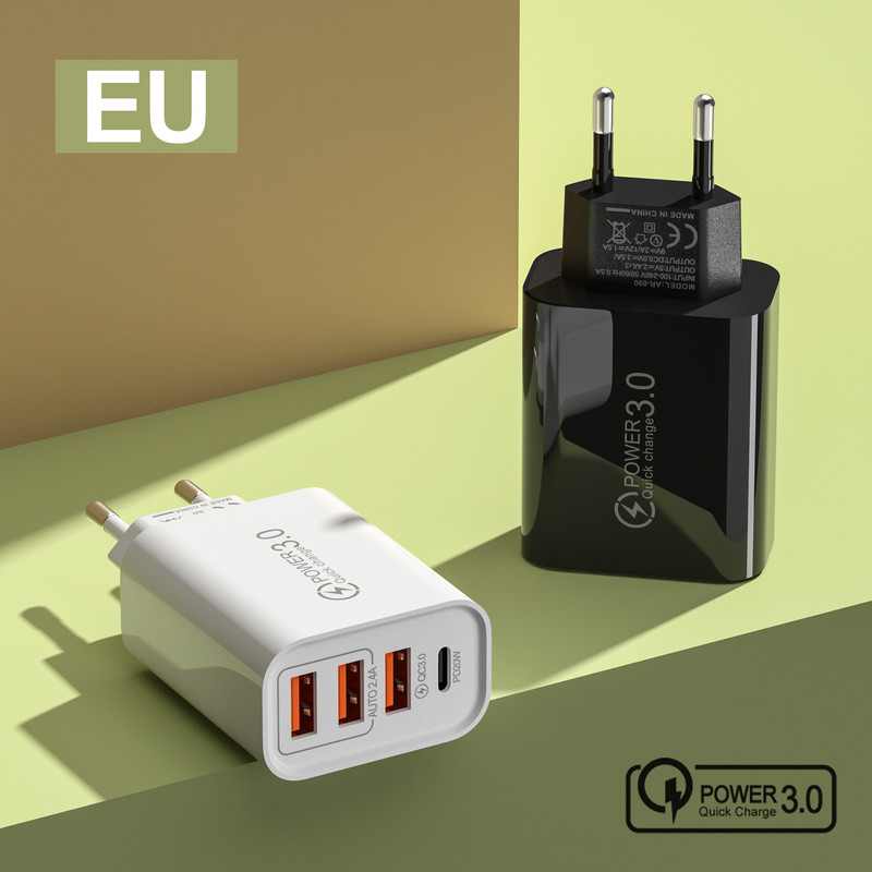 Tutew PD 20W USB Type-C punjač za iPhone 13 12 Pro Max Samsung 36W Fast Charge QC3.0 Type-C punjač Adapter za punjenje telefona