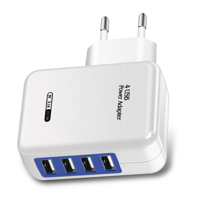 Brzo punjenje 12W USB punjač za iPhone Punjač 4 USB brzo punjenje zidni telefon punjač za iPhone Samsung Xiaomi