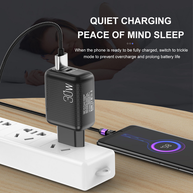 2 porta PD 30W EU US UK Plug Adapter za brzi punjač za iPhone 12 11 Samsung Xiaomi Huawei QC 3.0 Brzi punjač za mobilni telefon