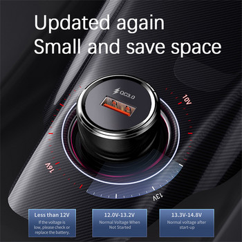 Olaf Мини зарядно за кола QC 3.0 PD 3.0 Адаптер за бързо зареждане на телефон за iPhone Huawei Samsung Xiaomi Универсално зарядно за телефон за кола
