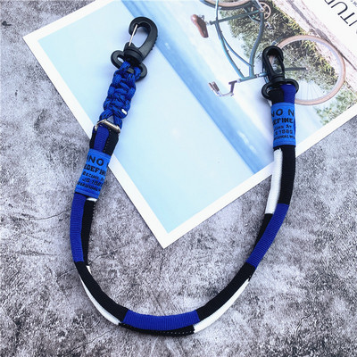 Culoarea șnurului Landyard Nylon Charm pentru telefon realizat manual Culori contrastante Curea pentru geantă Upgrade Decorare pantaloni Benzi Lanț pentru telefon
