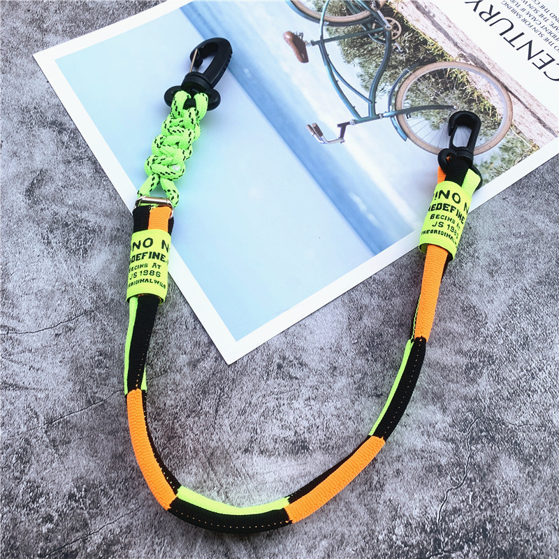 Χρώμα κορδόνι Landyard Nylon Τηλέφωνο Γούρι Χειροποίητο Χρώματα με αντίθεση Λουράκι τσάντας Αναβάθμιση Διακοσμητικό Παντελόνι ταινίες Αλυσίδα τηλεφώνου