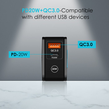 30W зарядно за стена с бързо зареждане Бързо зарядно устройство за Xiaomi Samsung Iphone13 12 Pro зарядно за мобилен телефон QC3.0 USB адаптер за зарядни устройства