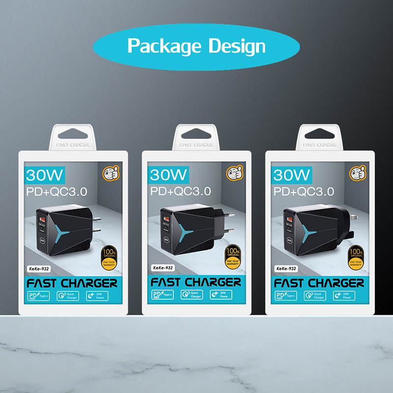 Φορτιστής τοίχου γρήγορης φόρτισης 30 W Γρήγορος φορτιστής για Xiaomi Samsung Iphone13 12 Pro Φορτιστής κινητού τηλεφώνου QC3.0 Προσαρμογέας φορτιστών USB