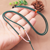 Colier agățat frânghie împletită cu jad țesut manual frânghie roșie pandantiv șnur bijuterii cadou modă creativitate bricolaj accesorii