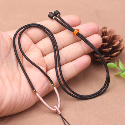 Colier agățat frânghie împletită cu jad țesut manual frânghie roșie pandantiv șnur bijuterii cadou modă creativitate bricolaj accesorii