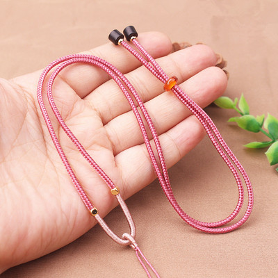 Colier agățat frânghie împletită cu jad țesut manual frânghie roșie pandantiv șnur bijuterii cadou modă creativitate bricolaj accesorii