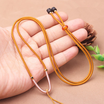 Colier agățat frânghie împletită cu jad țesut manual frânghie roșie pandantiv șnur bijuterii cadou modă creativitate bricolaj accesorii