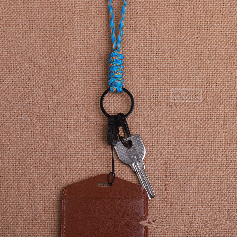 Taktički privjesak za ključeve za penjanje, metalni prsten za vješanje užeta oko vrata za iPhone kameru USB držač ID propusnice Držač značke s imenom