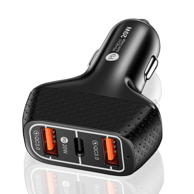 LUPWAY PD 20W 2USB+Type-C Încărcător de telefon cu încărcare rapidă pentru iPhone 13 Samsung Huawei Xiaomi QC 3.0 Adaptor încărcător pentru telefon mobil