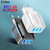 2.4 A încărcător obișnuit Încărcător USB pentru iphone Samsung Xiaomi Tabletă UE / SUA / Marea Britanie Priză Adaptor încărcător telefon mobil Puchong
