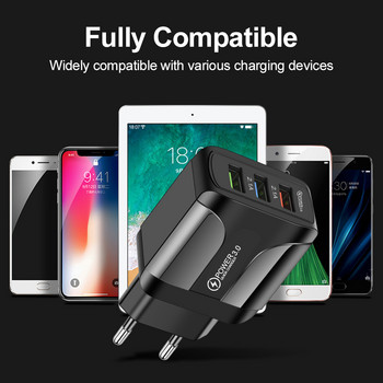 2.4 A обикновено зарядно USB зарядно устройство за iphone Samsung Xiaomi Tablet EU / US / UK Plug Стенен адаптер за зарядно за мобилен телефон Puchong