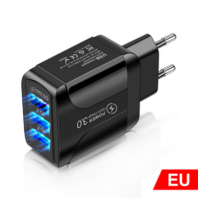 2.4 A încărcător obișnuit Încărcător USB pentru iphone Samsung Xiaomi Tabletă UE / SUA / Marea Britanie Priză Adaptor încărcător telefon mobil Puchong