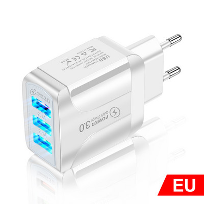 2.4 A încărcător obișnuit Încărcător USB pentru iphone Samsung Xiaomi Tabletă UE / SUA / Marea Britanie Priză Adaptor încărcător telefon mobil Puchong