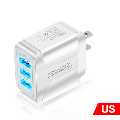 2.4 A încărcător obișnuit Încărcător USB pentru iphone Samsung Xiaomi Tabletă UE / SUA / Marea Britanie Priză Adaptor încărcător telefon mobil Puchong