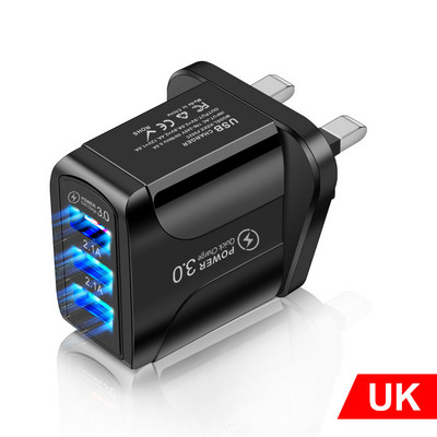 2.4 A încărcător obișnuit Încărcător USB pentru iphone Samsung Xiaomi Tabletă UE / SUA / Marea Britanie Priză Adaptor încărcător telefon mobil Puchong
