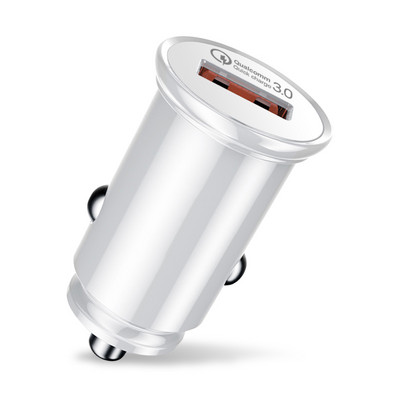Mini încărcător de mașină USB Încărcare rapidă 3.0 pentru iPhone X Xs Max Telefon mobil tabletă GPS 3.1A Adaptor pentru încărcător auto rapid USB pentru mașină
