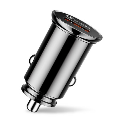 Mini încărcător de mașină USB Încărcare rapidă 3.0 pentru iPhone X Xs Max Telefon mobil tabletă GPS 3.1A Adaptor pentru încărcător auto rapid USB pentru mașină