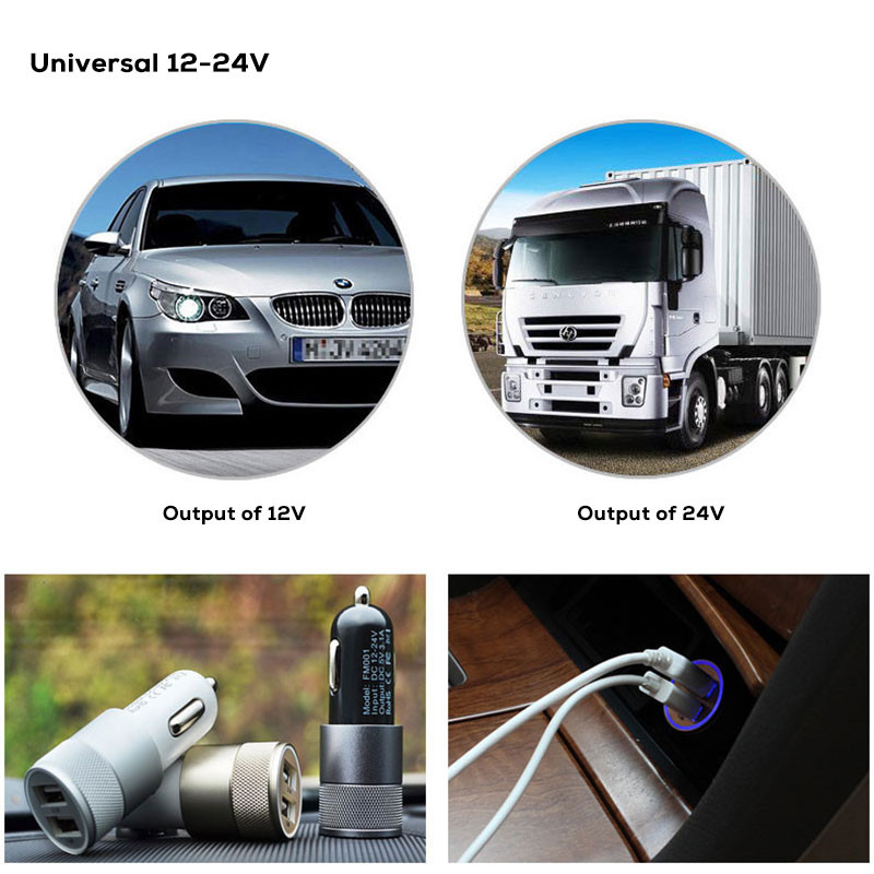 SUPTEC USB auto punjač Univerzalni mobilni telefon 2A Dual USB brzi punjač za iPhone XS X 8 Huawei Xiaomi Mini adapter auto punjač