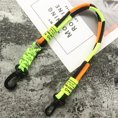 Snur Culori contrastante Snururi Fluorescent Plasă Landyard Personalitate Geanta Curea Pantaloni Accesorii de decorare Snur