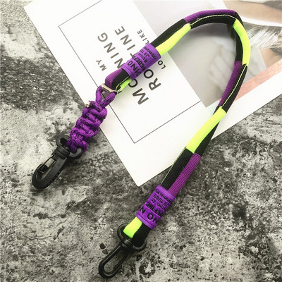 Snur Culori contrastante Snururi Fluorescent Plasă Landyard Personalitate Geanta Curea Pantaloni Accesorii de decorare Snur