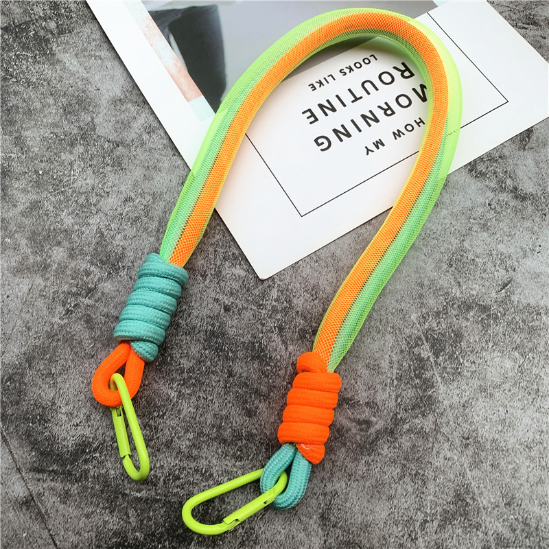 Uzica Kontrastne boje Užad od fluorescentne mreže Landyard Personality Bag Remen Hlače Ukrasni dodaci Uže