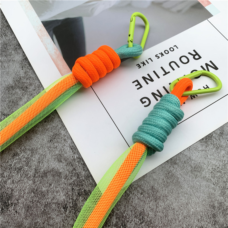 Uzica Kontrastne boje Užad od fluorescentne mreže Landyard Personality Bag Remen Hlače Ukrasni dodaci Uže