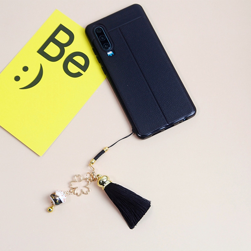 Prekrasne trake za pametne telefone za iPhone Samsung Dekor Trešnjin cvijet Resica Mačka zvono Remen za mobilni telefon Uže Privezak za telefon