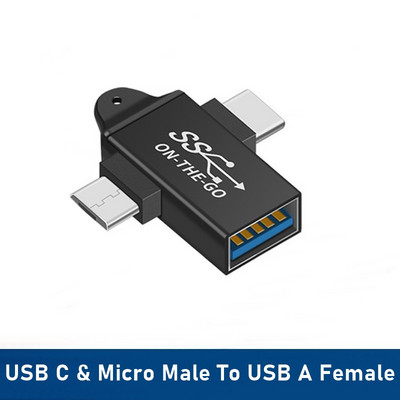 Adaptor universal OTG tip C USB C mascul la Micro USB mamă Convertor USB-C pentru Macbook Samsung Note 20 Ultral Conector Huawei