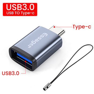Essager Adaptor USB 3.0 Tip-C OTG Tip C USB C Mascul la USB Femeie Convertor pentru Macbook Xiaomi Samsung S20 Conector USBC OTG