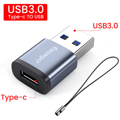 Essager Adaptor USB 3.0 Tip-C OTG Tip C USB C Mascul la USB Femeie Convertor pentru Macbook Xiaomi Samsung S20 Conector USBC OTG