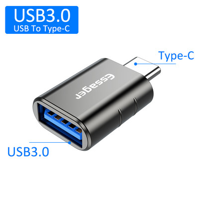 Essager Adaptor USB 3.0 Tip-C OTG Tip C USB C Mascul la USB Femeie Convertor pentru Macbook Xiaomi Samsung S20 Conector USBC OTG