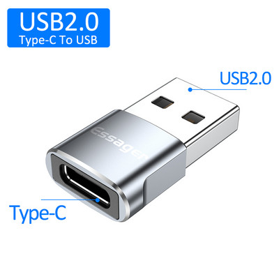Essager Adaptor USB 3.0 Tip-C OTG Tip C USB C Mascul la USB Femeie Convertor pentru Macbook Xiaomi Samsung S20 Conector USBC OTG