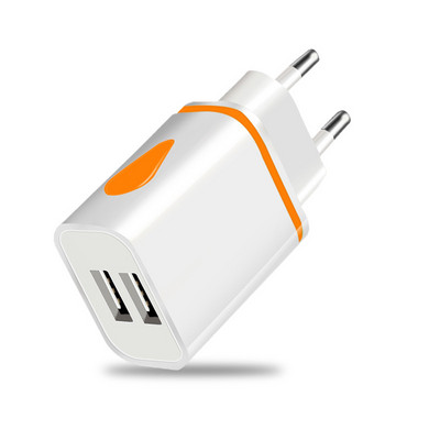 Încărcător USB LED cu 2 porturi pentru tablete Samsung Xiaomi Redmi Note 7 Adaptor de încărcare cu mufă UE Încărcător pentru telefon mobil Încărcătoare de perete USB