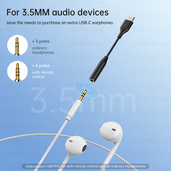 Оригинален Samsung USB тип C до 3,5 мм жак аудио кабел слушалки Aux адаптер за Galaxy S22 Ultra S21 S20 Note 20 10 Plus A53 5G