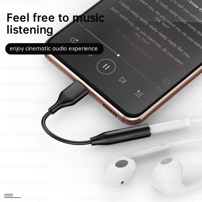 Originalus Samsung USB Type C iki 3,5 mm lizdo garso kabelio ausinių Aux adapteris, skirtas Galaxy S22 Ultra S21 S20 Note 20 10 Plus A53 5G