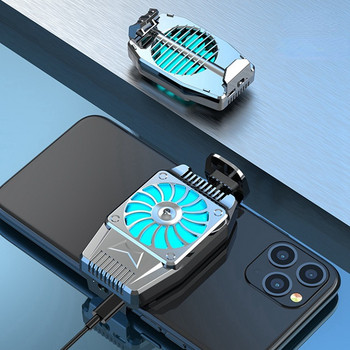 Universal Mini Mobile Phone Cooling Fan Radiator Turbo Hurricane Game Cooler Κινητό τηλέφωνο Cool Heat Sink για iPhone/Samsung/Xiaomi