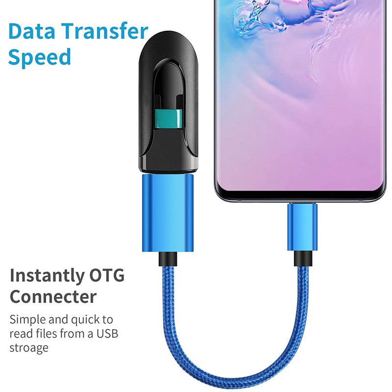 C típusú OTG kábeladapter USB-C típusú adapterhez csatlakozó Xiaomi Samsung S20 Huawei OTG adatkábel átalakító MacBook Pro-hoz