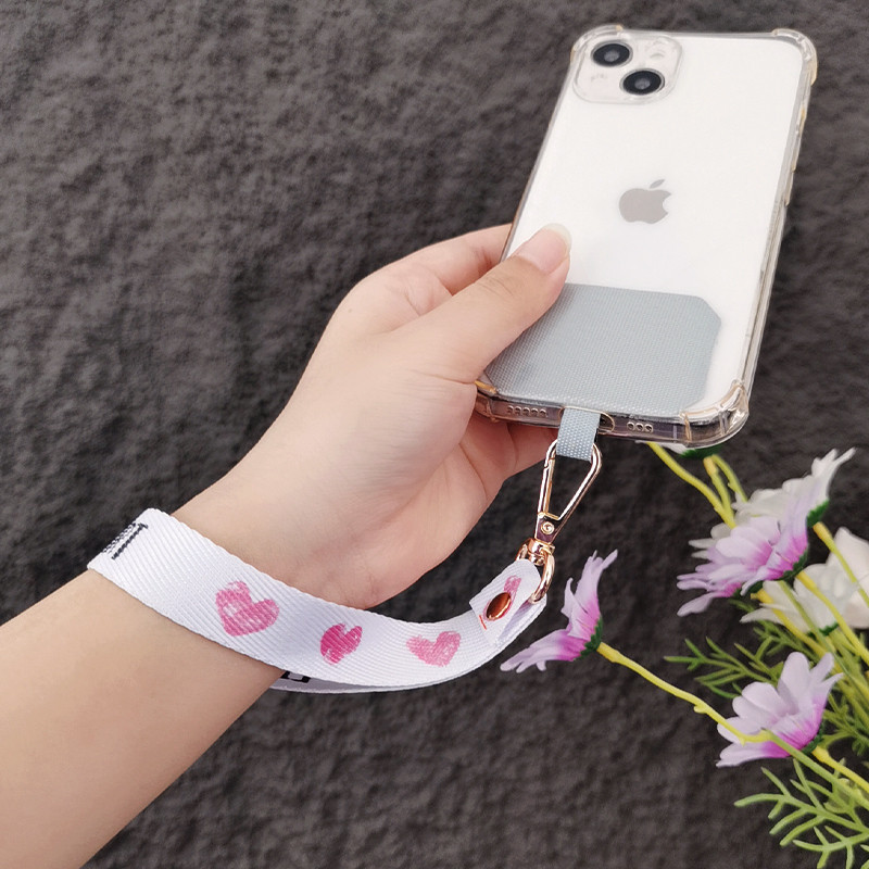 Remen za mobilni telefon Remen za ručni zglob Tkani remen s uzorkom u boji Univerzalni telefon s univerzalnom kopčom Kratki prijenosni privjesak protiv gubitka