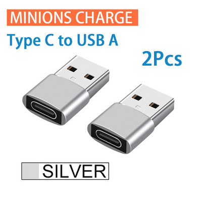 2 vnt. USB į C tipo OTG adapterį USB USB-C kištuką į mikro USB tipo c moterišką keitiklį, skirtą Macbook Samsung S20 USBC OTG jungtis