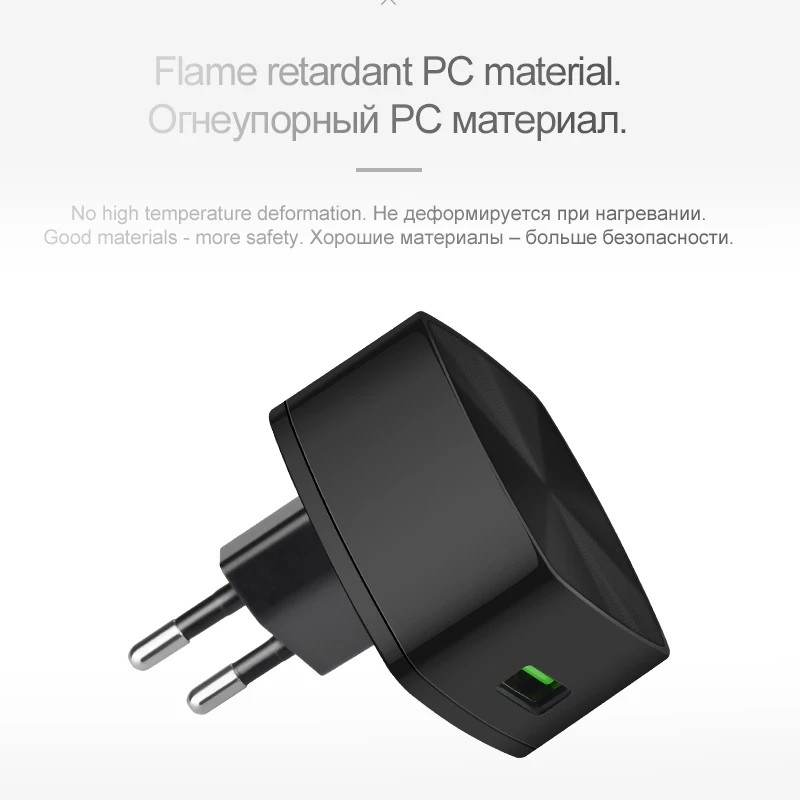 Φορτιστής τηλεφώνου USB HOCO 18W Φορητός προσαρμογέας τοίχου ταξιδιού QC 3.0 Βύσμα γρήγορης φόρτισης για Samsung Xiaomi iPhone 14 13 12 Pro Max