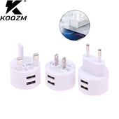 Mini Adaptor rotund Încărcător de călătorie 5V 2.1A Încărcător dublu USB Încărcător de perete cu încărcare rapidă Accesorii pentru încărcarea telefonului mobil