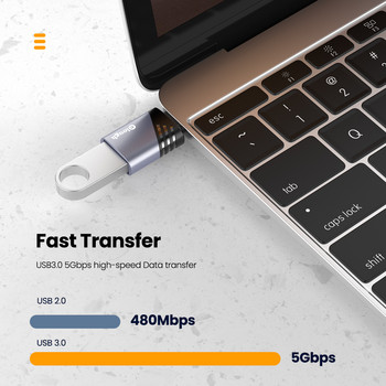 Elough USB 3.0 To Type C Προσαρμογέας OTG σε USB C USB-A Αρσενικό σε Micro USB Type-C Θηλυκός προσαρμογέας για Macbook Προσαρμογείς Xiaomi POCO