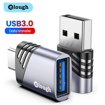 Elough USB 3.0 - C típusú adapter OTG - USB C USB-A dugó - Micro USB Type-C anya adapter Macbook Xiaomi POCO adapterekhez