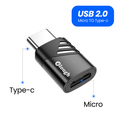 Elough Adaptor USB 3.0 la tip C OTG la USB C USB-A tată la Micro USB tip C Femeie Adaptator pentru Macbook Xiaomi Adaptoare POCO