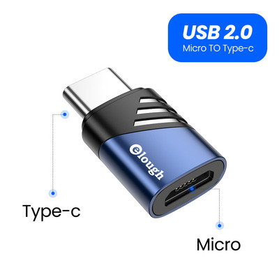 Elough Adaptor USB 3.0 la tip C OTG la USB C USB-A tată la Micro USB tip C Femeie Adaptator pentru Macbook Xiaomi Adaptoare POCO