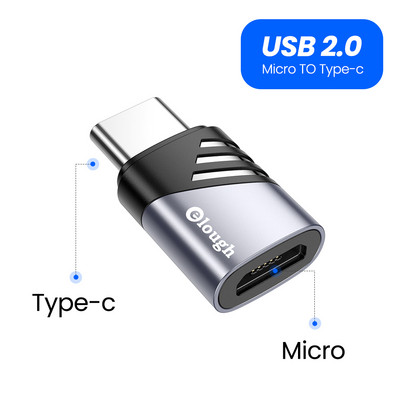 Elough Adaptor USB 3.0 la tip C OTG la USB C USB-A tată la Micro USB tip C Femeie Adaptator pentru Macbook Xiaomi Adaptoare POCO