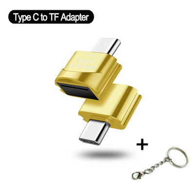 Adaptor tip C la Micro-SD TF Adaptoare OTG USB Cititor de carduri de memorie inteligent Adaptor Micro USB la tip C Micro-SD pentru Macbook Xiaomi
